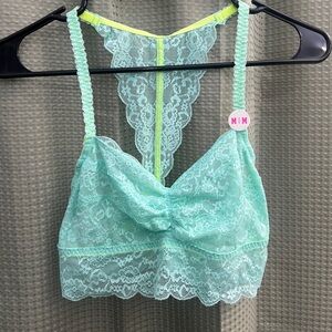 Brand new with tags light aqua lace bralette from Pink Victorias Secret SZ M